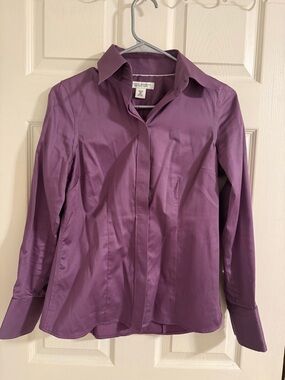 Banana Republic Plum Button-Front Shirt